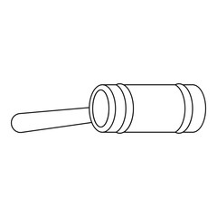 Sticker - Justice gavel icon. Outline illustration of justice gavel vector icon for web