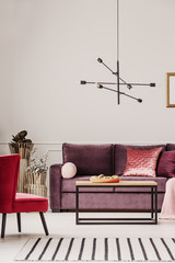 Wall Mural - Purple living room interior