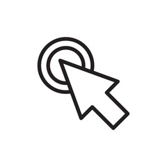 Poster - double click outlined vector icon. Modern simple isolated sign. Pixel perfect vector  illustration for logo, website, mobile app and other designs