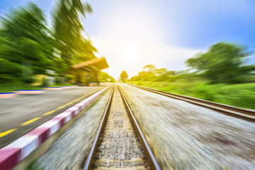 Long exposure train high speed.