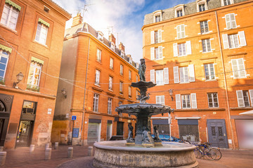 Wall Mural - Fontaine place Salengro à Toulouse en Haute-Garonne, Occitanie en France