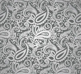 Seamless traditional indian paisley pattern
