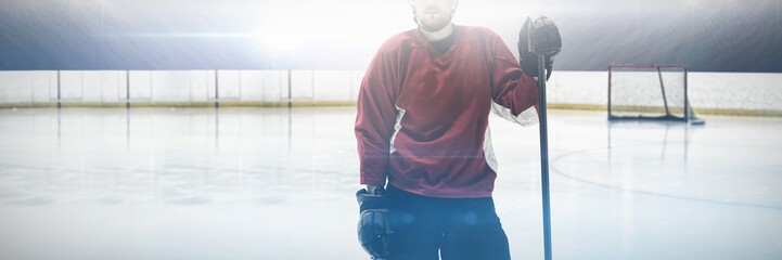 Canvas Print - Composite image of hockey