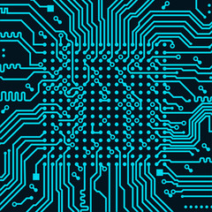 High tech electronic circuit board vector background