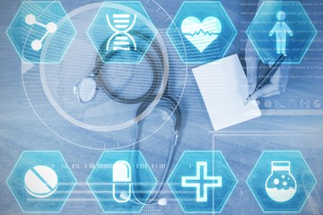 Poster - Composite image of medecine