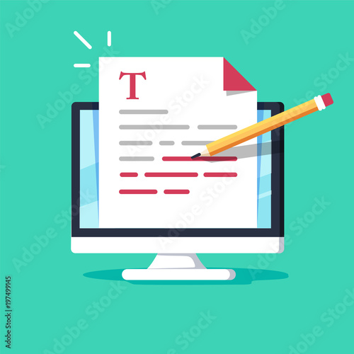 Cuadros en Lienzo Online education, creative writing and storytelling, copywriting concept, editin