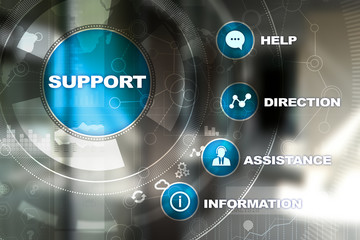 Fototapete - Technical support. Customer help. Business and technology concept.