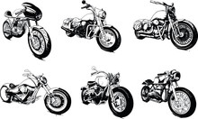 Vintage Custom Motorcicle Graphic Poster Illustration.
