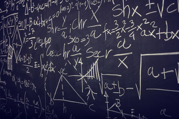 blackboard with math formula