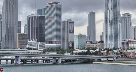 Sticker - Wonderful view of Miami skyscrapers - Florida