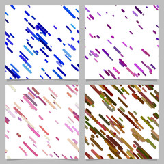 Poster - Colored abstract chaotic diagonal stripe pattern background set