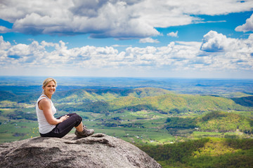 Woman Hking in Shenandoah National Park