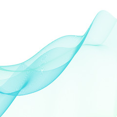 Abstract light turquoise wave. Subtle vector graphic pattern