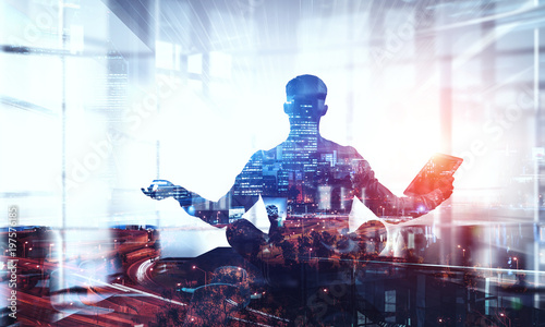 Fotografie, Obraz Finding inner balance. Mixed media