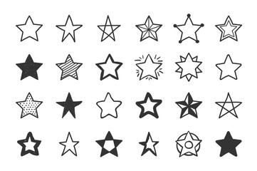hand drawn stars