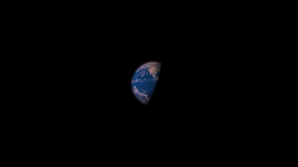 Wall Mural - Planet Earth moves along the orbit. View of our planet from the outside.  