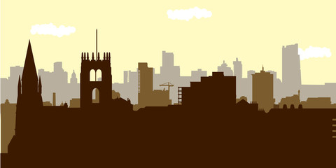 Morning City Skyline Vector