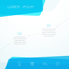 Poster - abstract vector blue shape page layout