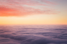 Sunset Above The Clouds With Copy Space