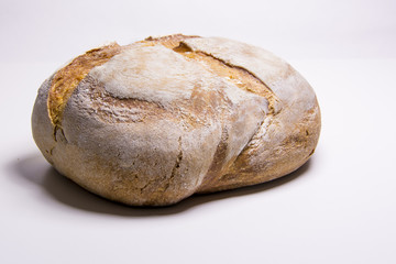 Freshly baked traditional round bread