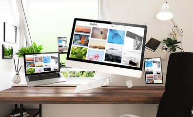 Poster - floating stuff at home portfolio