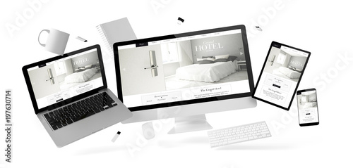 office stuff and devices floating with grand hotel website kaufen ofice stuff