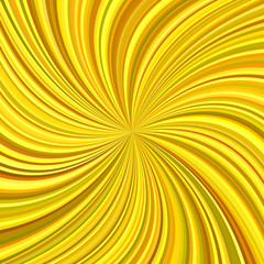 Poster - Golden abstract swirl background from curved spiral ray stripes - vector graphic