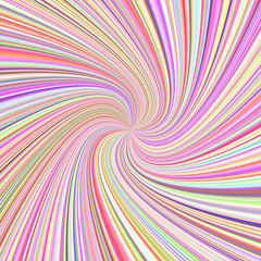 Poster - Geometric spiral ray background - vector graphic design from twisted rays in colorful tones
