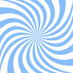 Poster - Spiral design background - vector graphic from light blue twisted rays