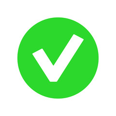 Poster - Green YES BUTTON icon. OK symbol. Vector.