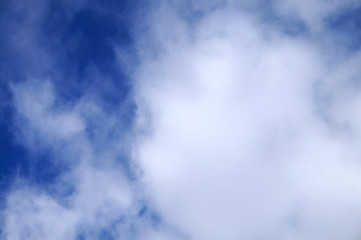 texture of clouds with a large cloud