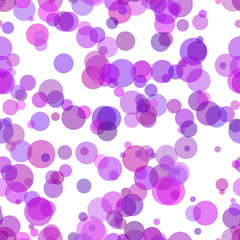 Poster - Seamless purple abstract geometric dot background pattern - vector graphic design from circles with opacity effect