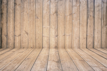 Wall Mural -  Room interior Wooden texture