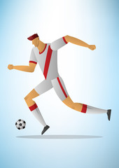 Wall Mural - Illustration of football player 15