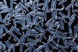 Fototapeta Abstrakcje - Background of the PCR tubes PCR Tubes on black background