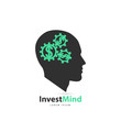 Thinking brain with wheels. investment concept. Vector