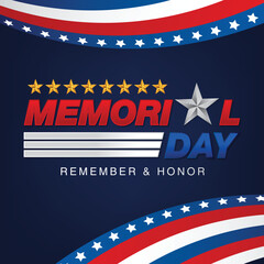 Wall Mural - Happy memorial day theme background