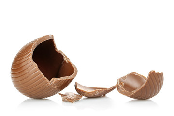 broken chocolate egg