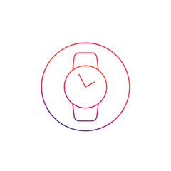 Sticker - watch thin line icon