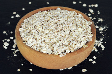 Wall Mural - Bowl of oat flakes