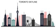 Toronto skyline creative background
