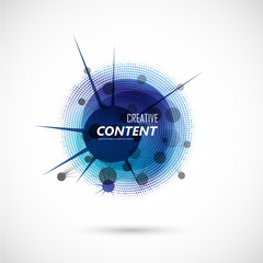 Poster - Abstract background with color circle