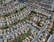 Tract housing in Northern San Diego County, San Marcos, California, USA.