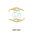 © VectorGalaxy - baby safe icon on white background, vector icon illusration
