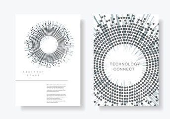 Poster - Vector brochure cover design templates. Circle collection