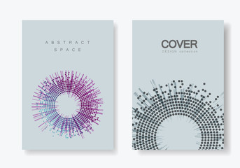 Poster - Vector brochure cover design templates. Circle collection