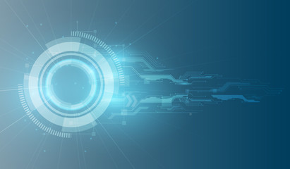 Fototapete - Technology futuristic digital background, Vector illustration