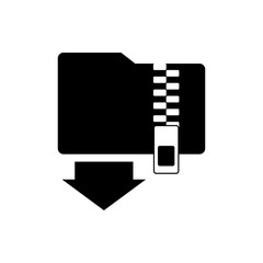 Zip folder vector icon