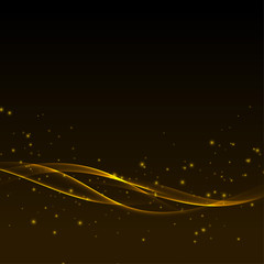 Wall Mural - Yellow golden smoke speed light lines background template