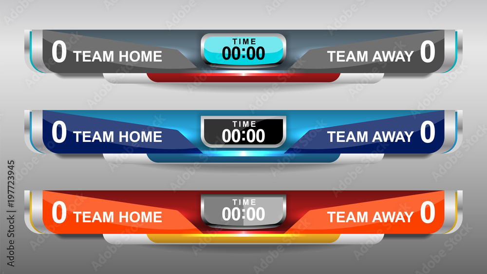 Scoreboard Broadcast and Lower Thirds Template for sport soccer and ...
